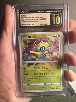 CGC 10 PRISTINE Celebi Legendary Heartbeat 009/076 Amazing Rare Pokemon Japanese - Image 1