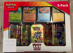 Pokemon Scarlet & Violet 151 Mini Tins 5 Pack Sealed Costco Bundle Box - Image 1