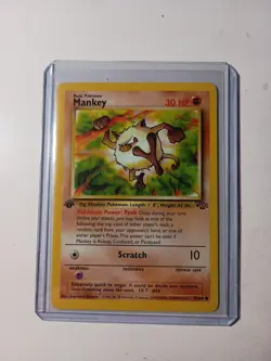 1999 Pokemon Mankey 1st Edition Jungle 55/64 - Image 1