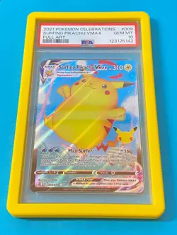 PSA 10 Surfing Pikachu VMAX Full Art | Celebrations #009 | Gem Mint - Image 1