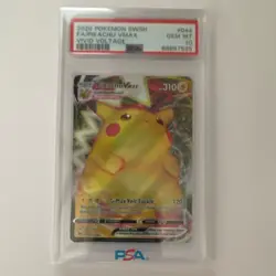 Pokemon Pikachu VMAX Full Art Holo Vivid Voltage 044/185 PSA 10 2020 - Image 1