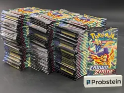 Lot of (100) Pokemon Sword & Shield Crown Zenith Booster Packs SEALED - Image 1