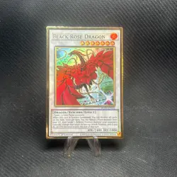 Yugioh Black Rose Dragon MGED-EN026 Gold Rare Alt Art 1st Ed NM - Image 1