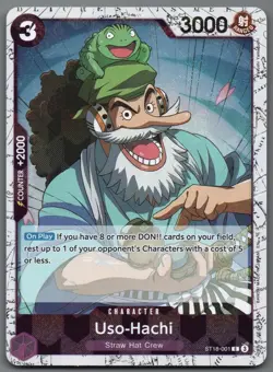 Uso-Hachi (Pirate Foil) ST18-001 PRB02 One Piece NM - Image 1