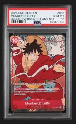 Monkey D. Luffy PSA 10 One Piece English 1st Anniversary Set #006 NEW CERT - Image 1