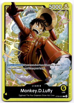 One Piece Monkey.D.Luffy Leader ST29-001 Starter Deck English - Image 1