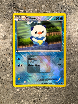Pokemon TCG Cards Oshawott 27/114 Black & White Crosshatch League Promo EXC - Image 1