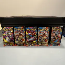Pokemon TCG Mega Charizard Gengar Blastoise Mega Evolution Card Lot - 5 Packs - Image 1