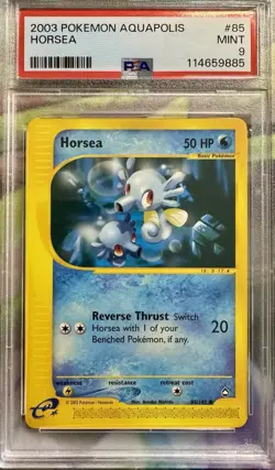 2003 Pokemon Aquapolis Horsea Non-Holo Card #85 PSA 9 - Image 1