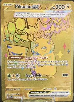Pokemon Pikachu TCG EX Prismatic Evolutions Card 179/131 Gold Hyper Rare, Nm/m - Image 1