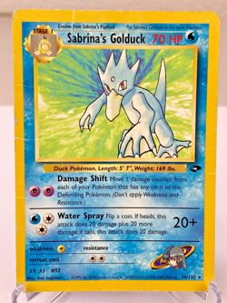 Sabrina's Golduck 30/132 Gym Challenge Rare WOTC Pokemon Card - Heavily Played - Image 1