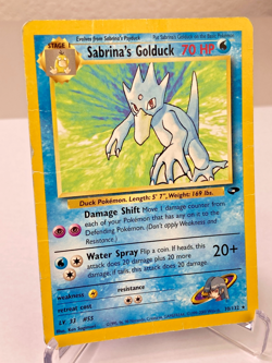 Sabrina's Golduck 30/132 Gym Challenge Rare WOTC Pokemon Card - Heavily Played - Image 2