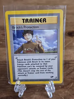 BROCK'S PROTECTION 101/132 Gym Challenge Pokemon Card Rare NonHolo WOTC NM - Image 5