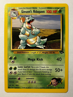 Giovanni's Nidoqueen 23/132 Rare Gym Challenge Pokemon Card NM Vintage - Image 1