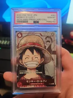 PSA 10 Monkey D. Luffy P-001 Premium Card Collection Holo Graded One Piece Card - Image 2