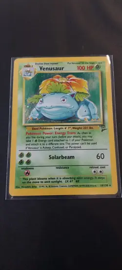 Venusaur 18/130 Base Set 2 Holo Rare Pokemon Card WOTC 1999 - 2000 Vintage Lp - Image 1