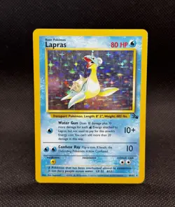 1999 Pokemon TCG Lapras Fossil Holo Unlimited Rare Card 10/62 - Image 1