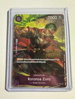 One Piece English Roronoa Zoro Foil Winner Card P-045 - OP06 Pre-Release - Image 1