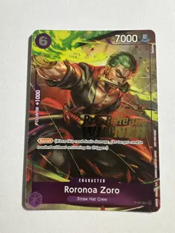One Piece English Roronoa Zoro Foil Winner Card P-045 - OP06 Pre-Release - Image 3