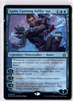 Kaito, Cunning Infiltrator NM/M* FOIL Foundations ENGLISH 0044 mtg -UnltdCards - Image 1