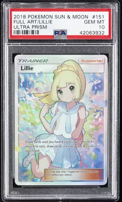 2018 POKEMON SUN & MOON ULTRA PRISM #151 FULL ART/LILLIE PSA 10 - Image 1