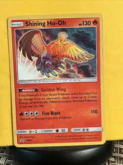 2017 Pokemon TCG Shining Legends Black Star Promo Card #SM70 Shining Ho-Oh Holo - Image 1