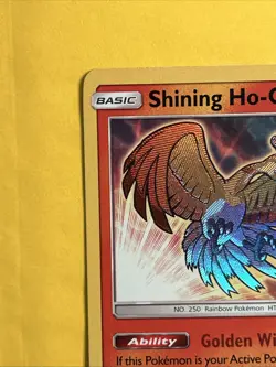 2017 Pokemon TCG Shining Legends Black Star Promo Card #SM70 Shining Ho-Oh Holo - Image 2