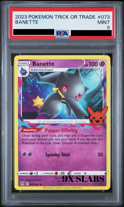 9 2023 POKEMON TRICK OR TRADE #073 BANETTE PSA 9 - Image 1