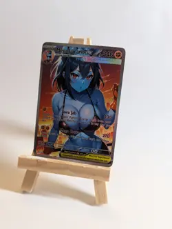 Pokemon Anime Waifu Mega Lucario EX Rare Full Art Doujin ACG Custom Art Card - Image 1