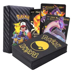 New Foil Black PACK 55 CARDS TCG GX Vmax GX Card Charizard Rare Pokemon Card - Image 1
