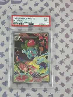 Pokemon TCG Ivysaur Full Art #134 Mega Evolutions PSA 9 - Image 1
