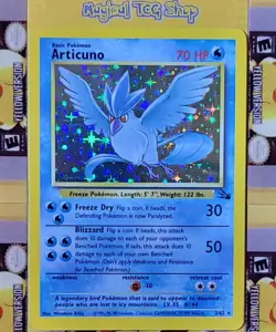 Pokemon Articuno Fossil Holo Rare 2/62 WOTC 1999 NM - Image 1