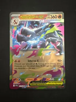 Pokemon TCG Mega Charizard X ex 013/094 Double Rare Phantasmal Flames PFL NM - Image 1