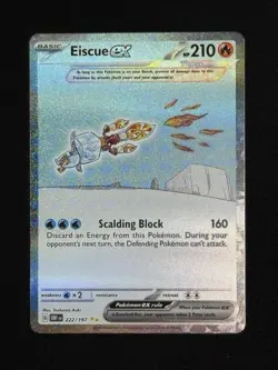 Eiscue ex 222/197 Pokemon SV03: Obsidian Flames Special Illustration Rare SIR NM - Image 1
