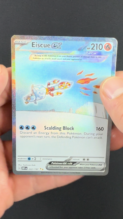 Eiscue ex 222/197 Pokemon SV03: Obsidian Flames Special Illustration Rare SIR NM - Image 2