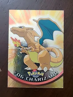 DMG! UK Print 🇬🇧 HOLO #06 CHARIZARD 1999 Topps Pokemon Series 1 Blue Label - Image 1