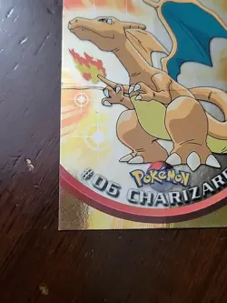 DMG! UK Print 🇬🇧 HOLO #06 CHARIZARD 1999 Topps Pokemon Series 1 Blue Label - Image 2