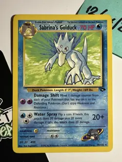 Sabrina's Golduck 30/132, Gym Challenge, Pokemon TCG, Unlimited 2000, WOTC, NM - Image 2