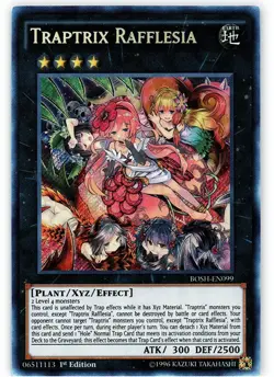 Yugioh! LP Traptrix Rafflesia - BOSH-EN099 - Secret Rare - 1st Edition Lightly P - Image 1