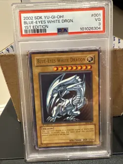 Yugioh Starter Deck Kaiba 1st Edition Blue-Eyes White Dragon SDK-001 PSA 3 - Image 1