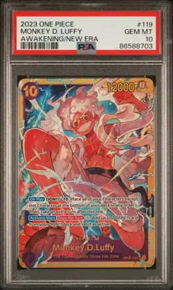 2023 ONE PIECE OP05-AWAKENING OF THE NEW ERA #119 MONKEY D. LUFFY PSA 10 - Image 1