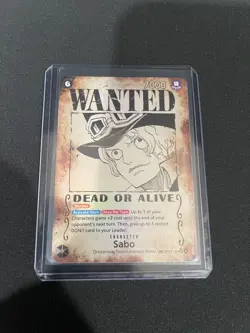 One Piece Sabo Wanted Poster OP13-120 Carrying On His Will Foil - Image 2