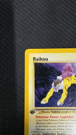 Pokemon 2000 TCG Raikou Neo Revelation 1st Edition Rare Card 22/64 Regular - Image 2