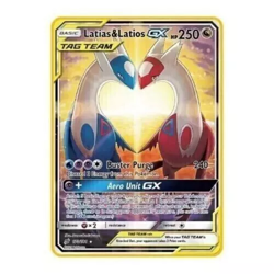 NEW Latias & Latios GX Alt Art 250/240 Team Up Card Metal Pokemon Card Gift kids - Image 1