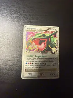 Rayquaza C LV.X DP47 Diamond & Pearl Black Star Promo Holo Pokemon Card DMG - Image 2