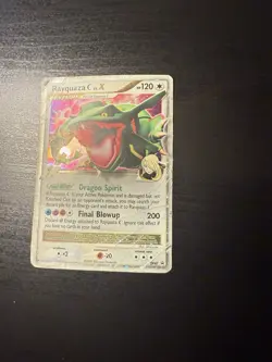 Rayquaza C LV.X DP47 Diamond & Pearl Black Star Promo Holo Pokemon Card DMG - Image 3