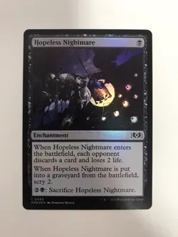 Hopeless Nightmare Foil MTG Magic the Gathering Card NM Near Mint WOE - Image 1