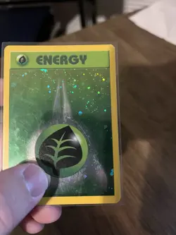 Grass Energy Holo 2002 WotC League Promo English Pokemon Card SWIRL - Image 4