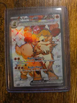Pokemon TCG Arcanine EX Scarlet & Violet Shiny Holo Ultra Rare Card 224/198 SV01 - Image 1