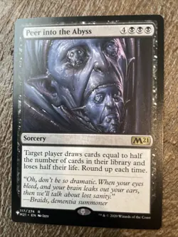 MTG - Peer into the Abyss The List Reprints Regular NM Free Shipping - Image 1
